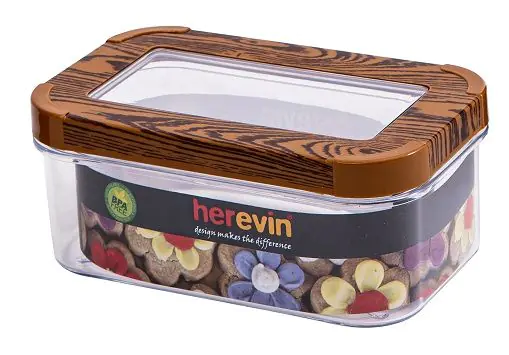 Контейнер HEREVIN WOOD Transparent Lid 161211-003 (600мл)