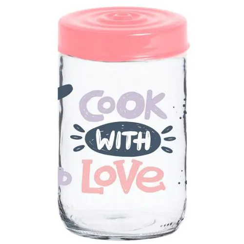 Банка для сыпучих HEREVIN Jar-Cook With Love 171441-074 (660мл)