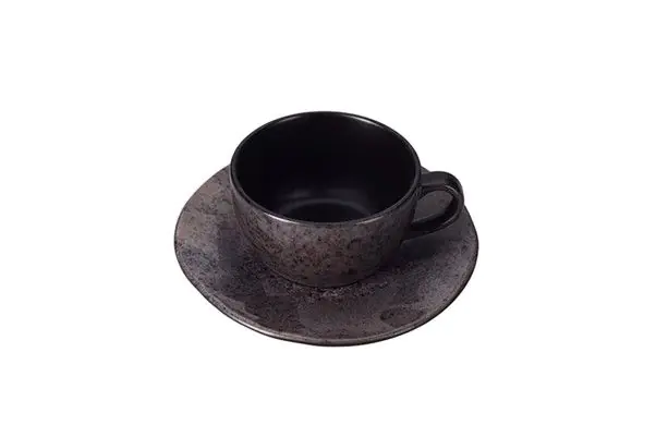 Чашка з блюдцем Porland Stoneware Ironstone 22DC25 I (250мл/15см)