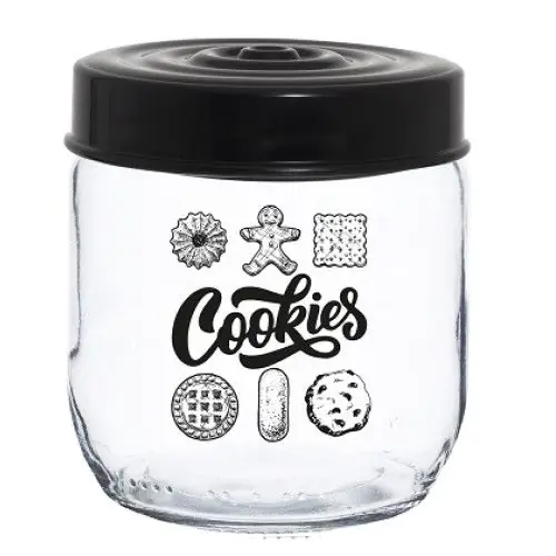 Банка для сыпучих HEREVIN Jar-Black Cookies 171341-001 (425мл)