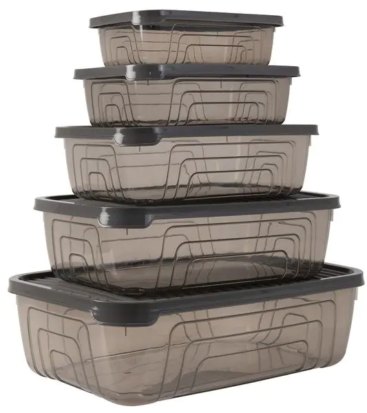 Набор контейнеров HEREVIN Storage Bowl Set-Grey 163333-012 (350мл) 5шт