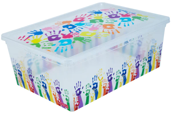 Коробка для зберігання QUTU LIGHT BOX COLORED HANDS (10л)