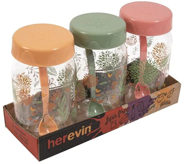 Набор спецовниц HEREVIN Decorated Spice Jar Set MIX 131507-457 (370мл) 3шт