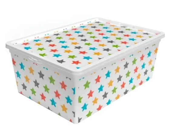 Коробка для хранения QUTU TREND BOX COLORED STAR (25л)