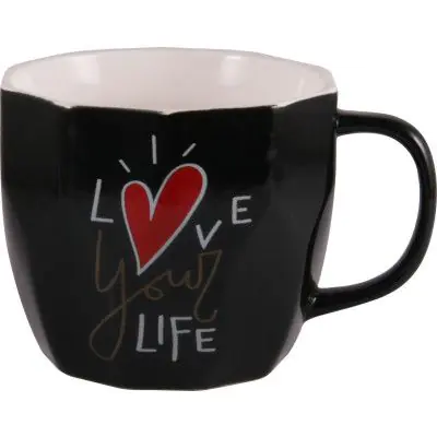 Чашка Milika Love your life Black M0520-L254B (360мл)