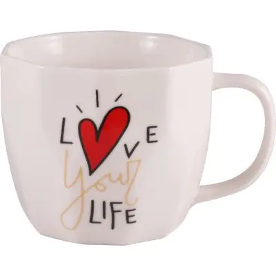 Чашка Milika Love your life White M0520-L254W (360мл)