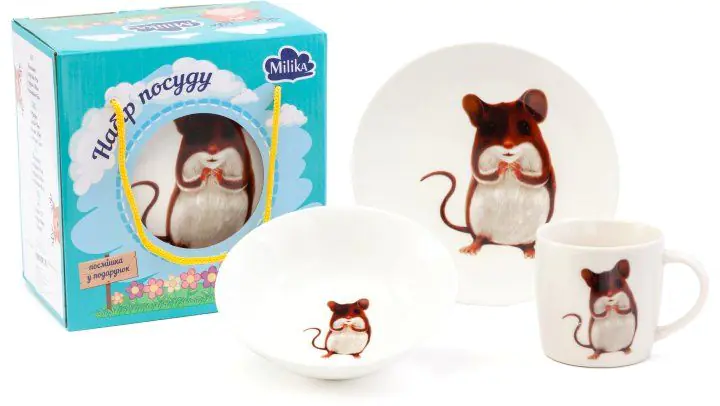 Детская столовая посуда Milika Cute Hamster M0690-KS-2005 3пр