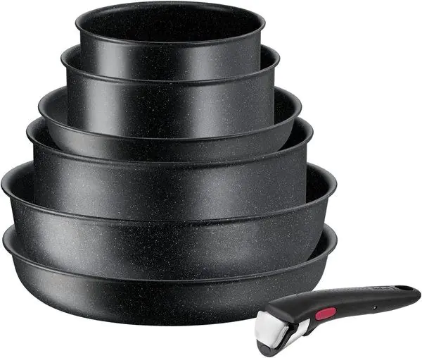 Набор кухонной посуды Tefal Ingenio Black Stone L3998702 7пр