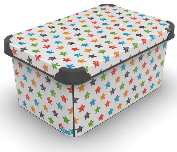 Коробка для хранения QUTU STYLE BOX COLORED STARS (10л)