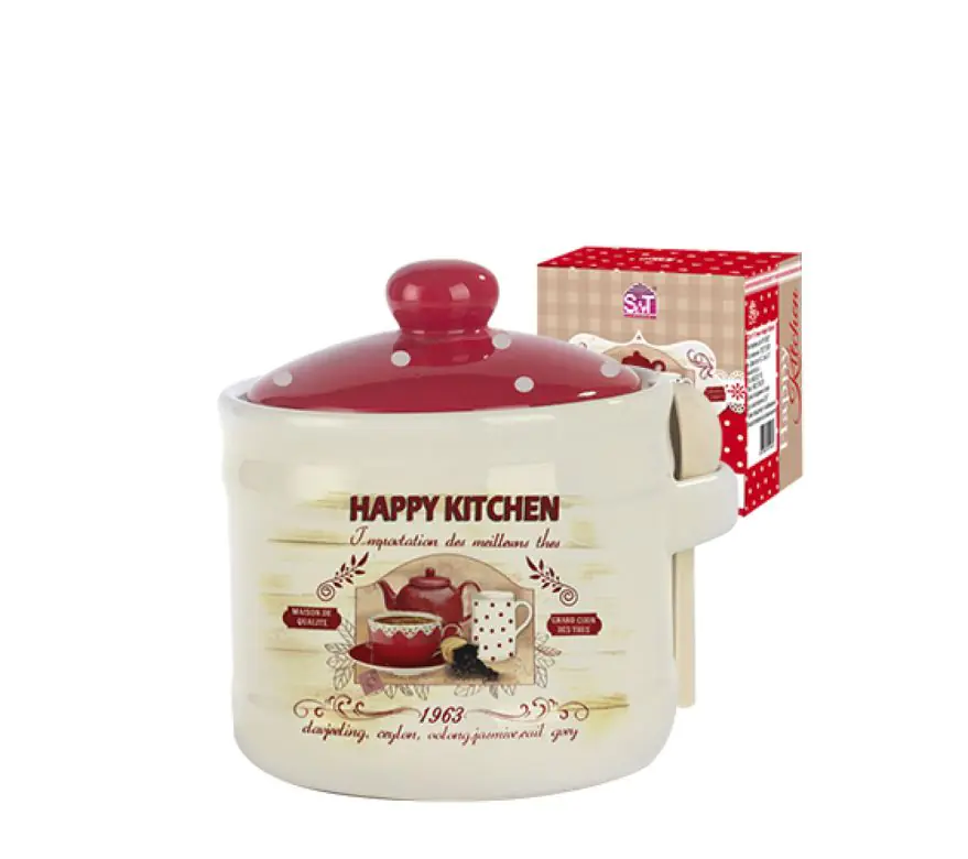 Медовница с ложкой Happy Kitchen S&T 2370-11 (420мл)