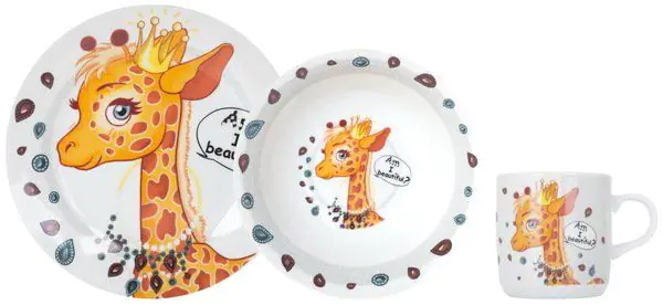 Набор детской посуды Limited Edition Pretty Giraffe C389 YF6025 3пр