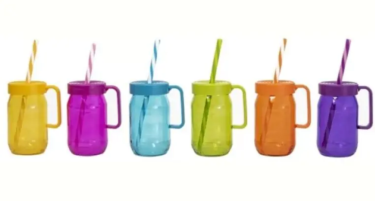 Чашка с трубочкой HEREVIN Decorated Mug-Mix-Double Colour Straw-SCT 111761-300 (370мл)