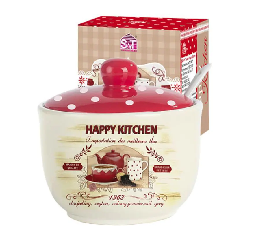 Цукорниця з ложкою Happy Kitchen S&T 2242-11 (450мл)