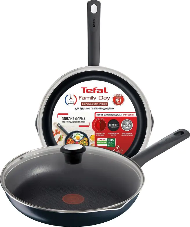 Сковорода универсальная з кришкою Tefal Family Day B5660453UA (24см)