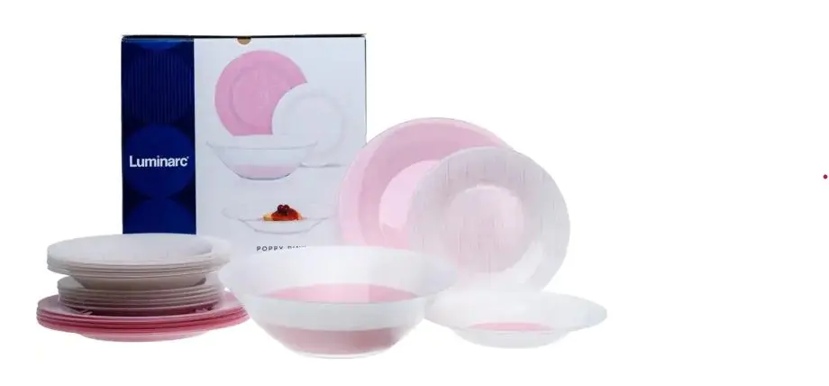 Столовый сервиз Luminarc Ambi Poppy Pink V6285 19пр