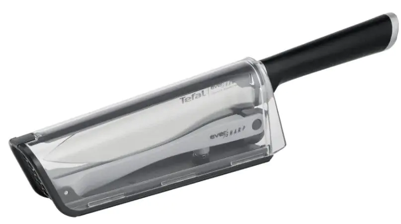 Ніж кухарський з чохлом-точилкою Tefal Eversharp K2569004 (16.5см)