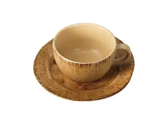 Чашка з блюдцем Porland Stoneware Natura 22DC25 N (250мл/15см)