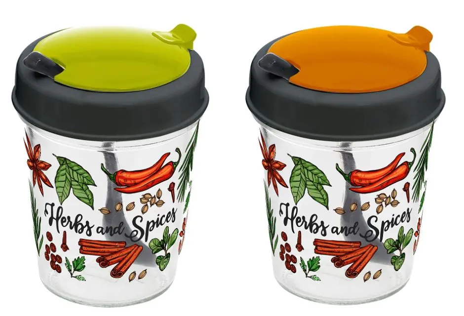 Емкость для специй с ложкой HEREVIN Spice Jar with Spoon 131511-000 (320мл)