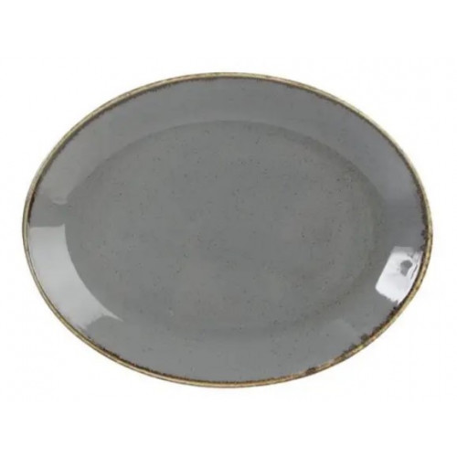Тарелка овальная Porland Seasons Dark Grey 112124/DG (24см)