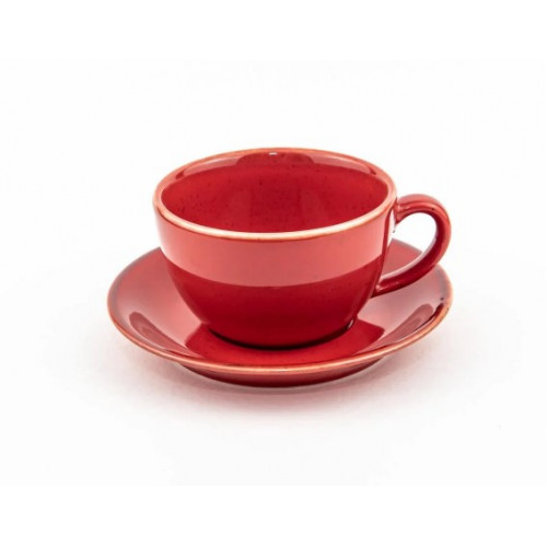 Чайная чашка с блюдцем Porland Seasons Red 222134 R (320м/15см)