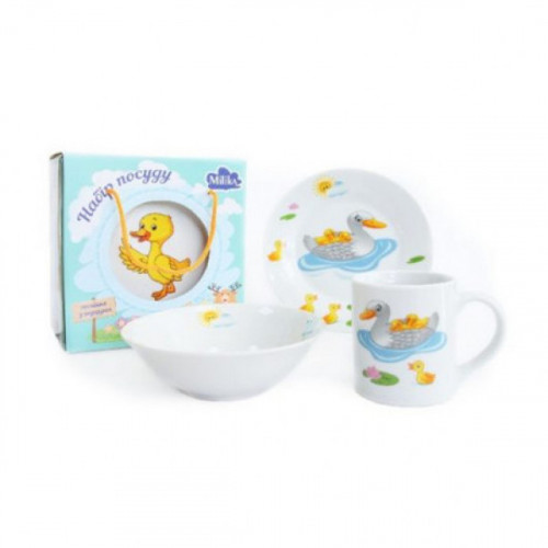 Детский набор для завтрака Milika Duck Family M0690-3 3пр