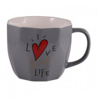 Чашка Milika Love your life Gray M0520-L254G (360мл)