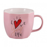 Чашка Milika Love your life Pink M0520-L254P (360мл)