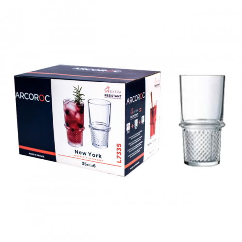 Набор высоких стаканов Arcoroc New York L7335 (350мл) - 6шт