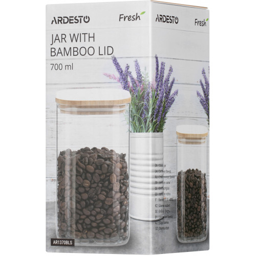 Банка для сыпучих продуктов Ardesto Fresh AR1370BLS (700 мл)