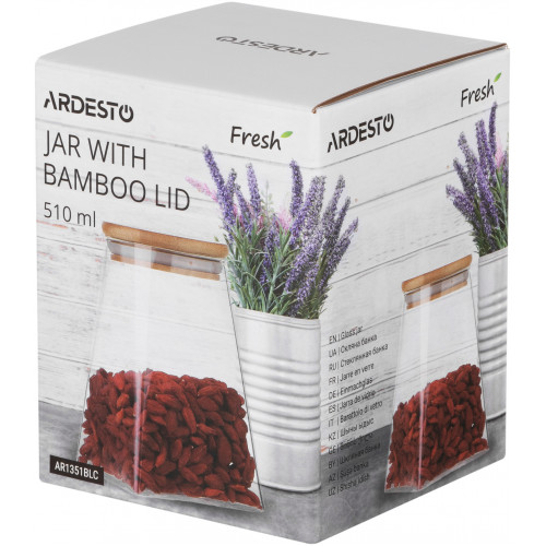 Банка для сыпучих продуктов Ardesto Fresh AR1351BLC (510мл)