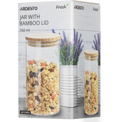Банка для сыпучих продуктов Ardesto Fresh AR1376BLR (760мл)