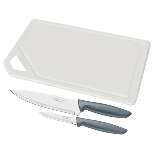 Набор кухонных ножей Tramontina Plenus Grey 23498/614 (3пр)
