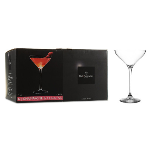 Набор бокалов для мартини C&S Cocktail L3678 (210г) 6шт
