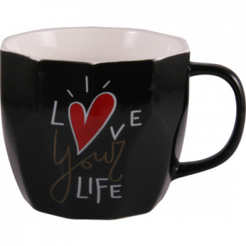 Чашка Milika Love your life Black M0520-L254B (360мл)