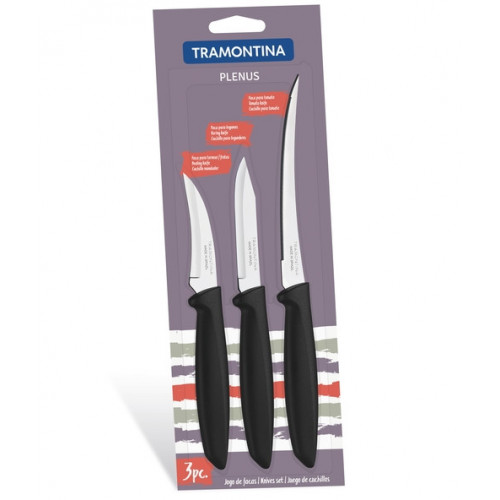 Набор ножей Tramontina Plenus black 23498/012 - 3пр