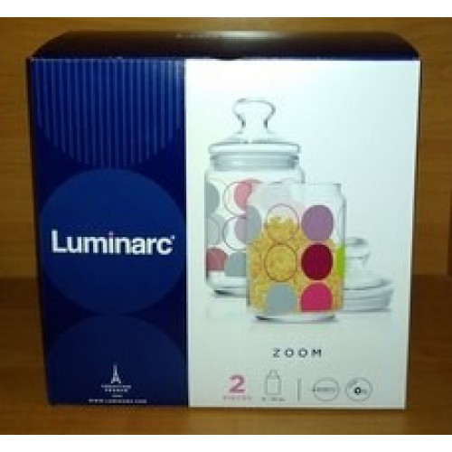 Набор банок для сыпучих Luminarc Jar Zoom White P4475 (1000мл) - 2шт