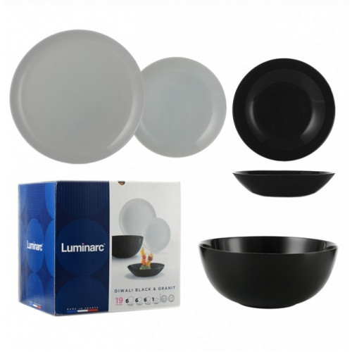 Сервиз столовый Luminarc Diwali Black&Granit P4358 - 19пр