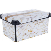 Коробка для хранения Violet House 0647 DECOR Marble WHITE (10л) 