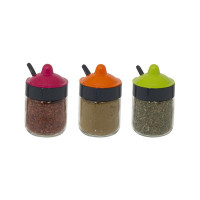 Спецовница с ложкой HEREVIN Spice Combine Colours MIX 131505-560 (200мл)
