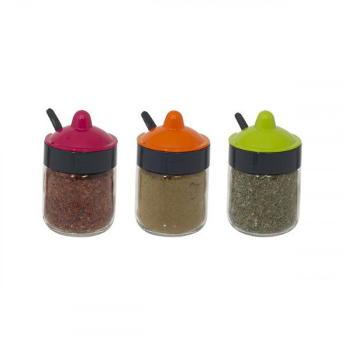 Спецовница с ложкой HEREVIN Spice Combine Colours MIX 131505-560 (200мл)