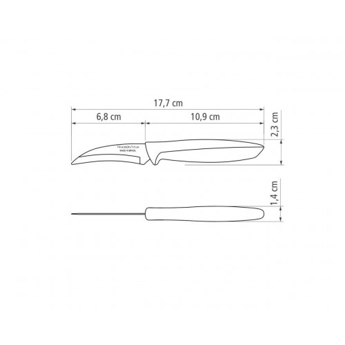 Ножи шкуросъёмные Tramontina Plenus 23419/003 (68мм) 12шт