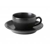 Чайная чашка с блюдцем Porland Seasons Black 222105 BL (207мл)