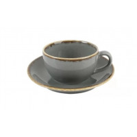 Чайная чашка с блюдцем Porland Seasons Dark Gray 222105 DG (207мл)