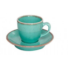 Чашка с блюдцем Porland Seasons Turquoise 212109 T (80мл/12см) 