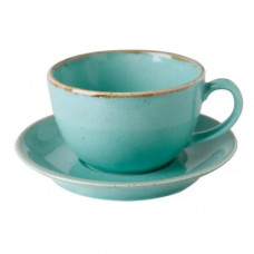 Чашка с блюдцем Porland Seasons Turquoise 222105 T (207мл/15см)