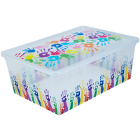 Коробка для хранения QUTU LIGHT BOX COLORED HANDS (10л)