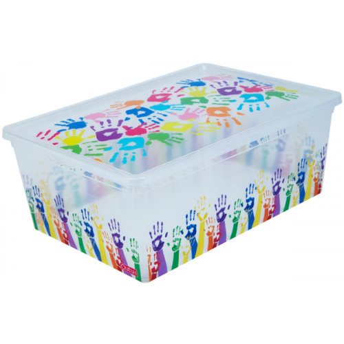 Коробка для хранения QUTU LIGHT BOX COLORED HANDS (5л)