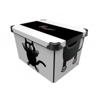 Коробка для хранения QUTU STYLE BOX MEOW BLACK (20л)
