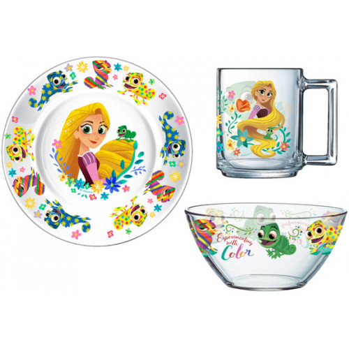 Набор детской посуды ОСЗ Disney Рапунцель 18с2055 ДЗ Рапунц (3пр)