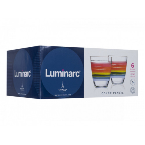 Набор стаканов высоких Luminarc Color Pencil N1323 (310 мл)  6 шт 